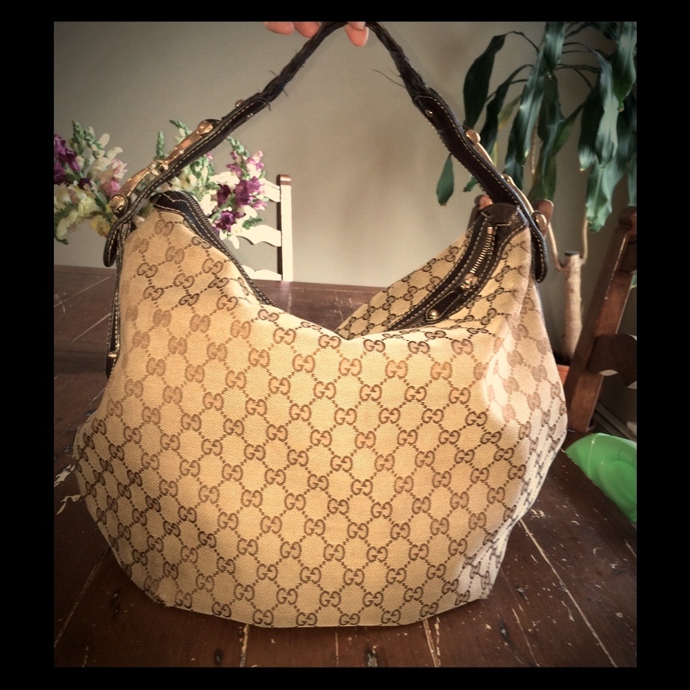 100% Authentic Gucci Guccissima with braided strap